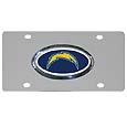 Los Angeles Chargers Steel License Plate with Domed Emblem